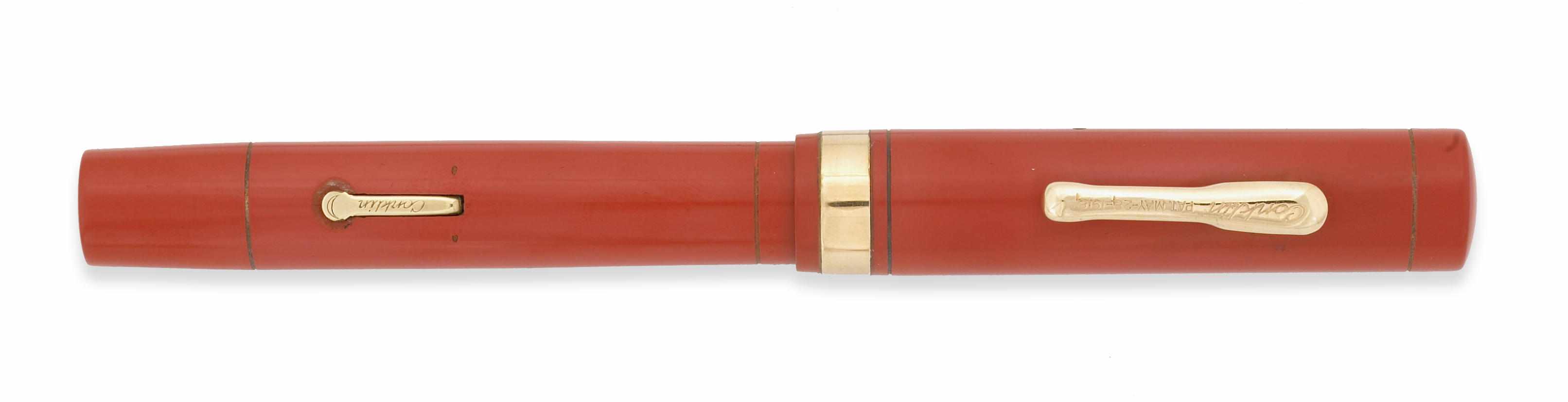 Appraisal: Conklin Senior Endura Fountain Pen Red hard rubber long cap