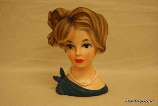 Appraisal: 's Nacoware C Ceramic Lady Head VaseIs a very nice