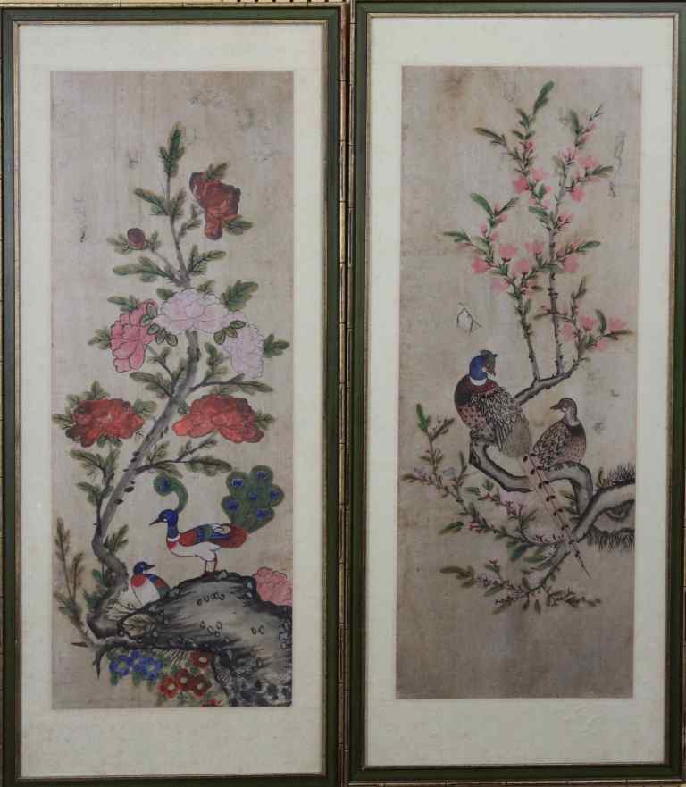 Appraisal: TWO KOREAN PAINTINGS LATE TH EARLY TH CENTURY probably panels