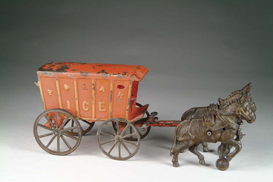 Appraisal: IVES POLAR ICE WAGON An exceptional toy being pulled by