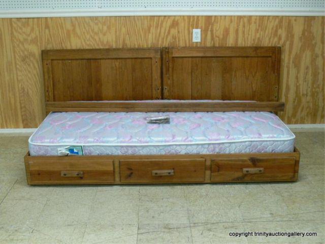 Appraisal: CARGO Brand Twin Bed and Trundle Set - Kid proof