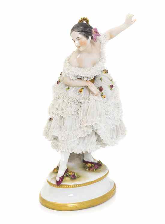 Appraisal: A Volkstedt Porcelain Figure of a Lady depicting a dancer