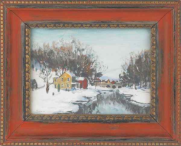 Appraisal: Walter Emerson Baum American - oil on board winter landscape