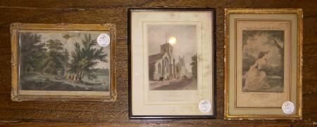 Appraisal: Group of Colored Prints of Country and City Scenes Provenance