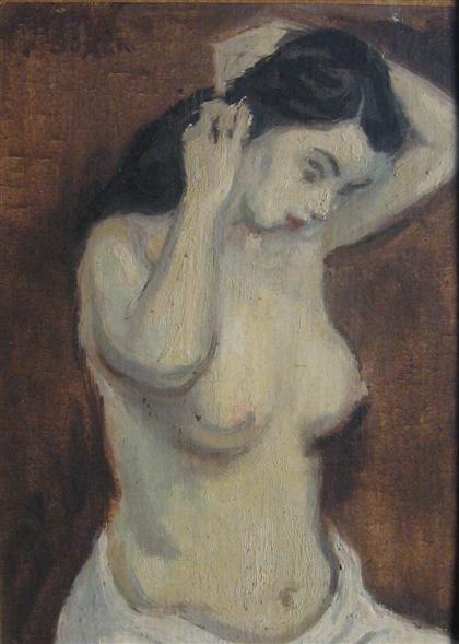 Appraisal: MOSES SOYER american - LITTLE NUDE Signed upper left oil