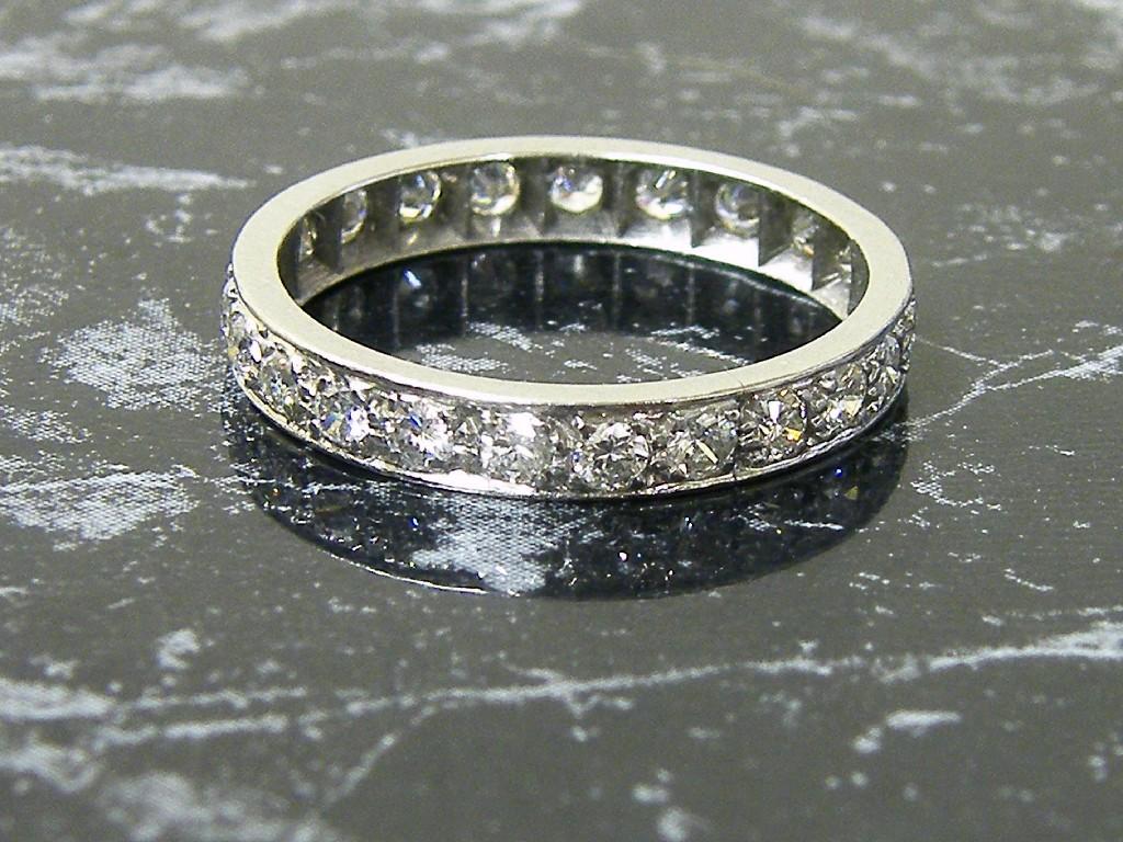 Appraisal: White gold diamond full eternity ring ct approx in total