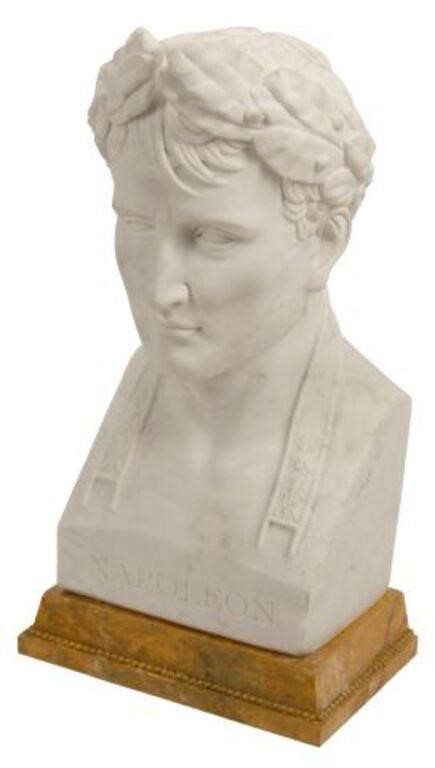 Appraisal: LARGE MARBLE BUST OF NAPOLEON BONAPARTEMarble bust of Napoleon Bonaparte