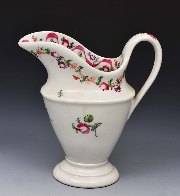 Appraisal: New Hall cream jugcirca - pattern of conical shape decorated