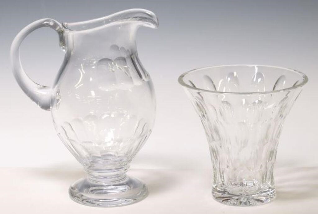 Appraisal: WILLIAM YEOWARD CUT CRYSTAL VASE PITCHER lot of William Yeoward