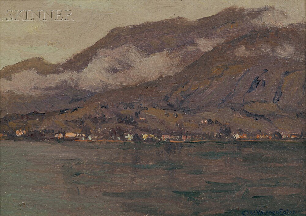 Appraisal: Charles Warren Eaton American - Lake Como Italy Signed Chas