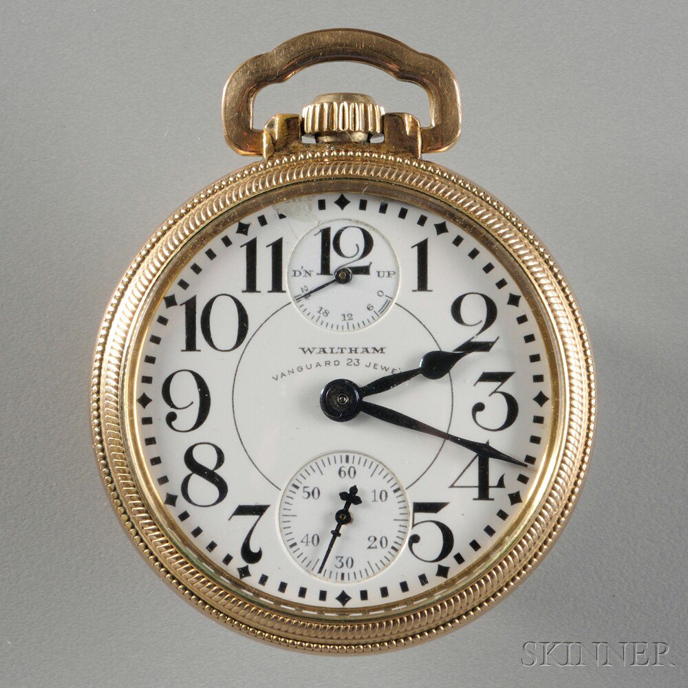 Appraisal: Waltham Vanguard -jewel Open Face Watch Waltham Massachusetts No the