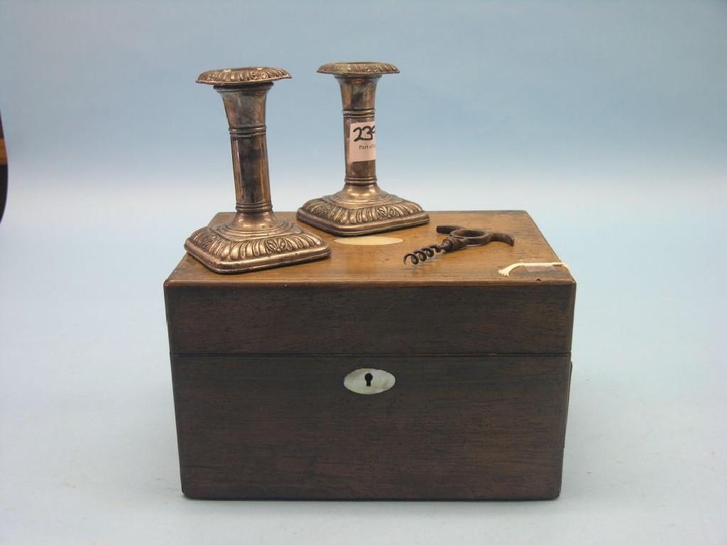 Appraisal: A Victorian rosewood vanity case in - tray missing together