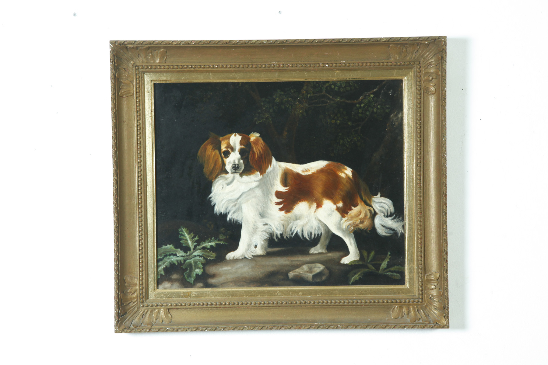 Appraisal: SPANIEL AMERICAN SCHOOL TH CENTURY Oil on masonite unsigned King