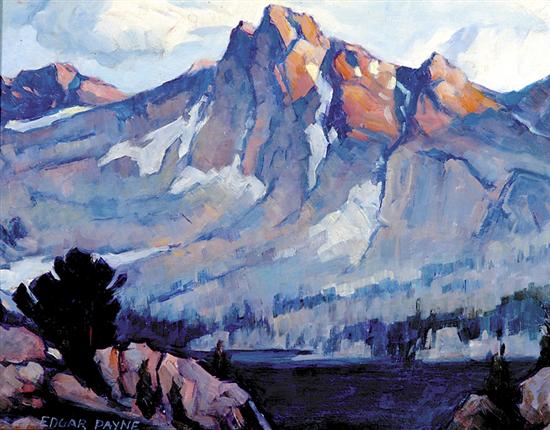 Appraisal: Edgar Alwin Payne California - MOUNTAIN LANDSCAPE oil on masonite