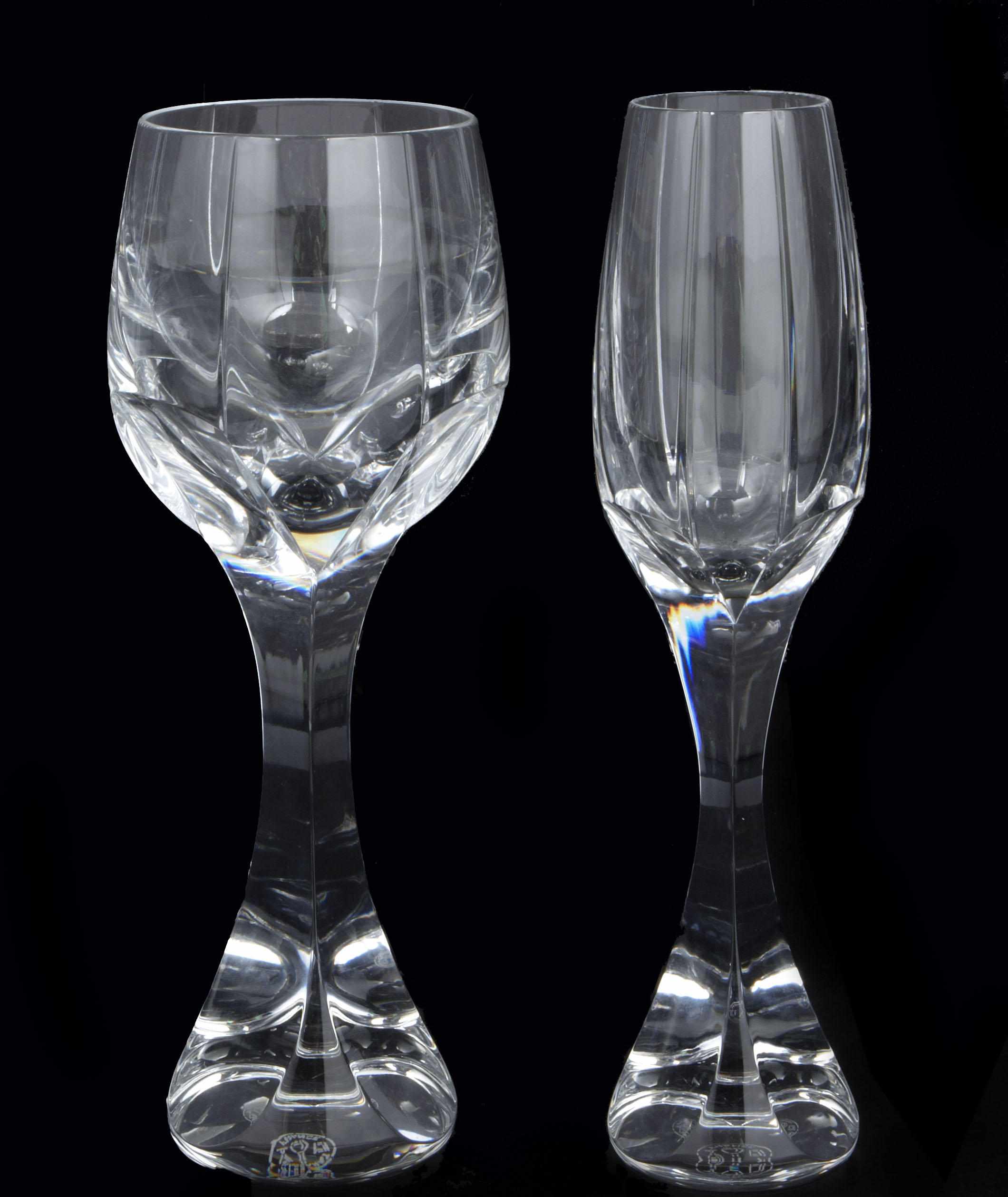 Appraisal: A group of Baccarat stemware Comprising thirteen goblets and six