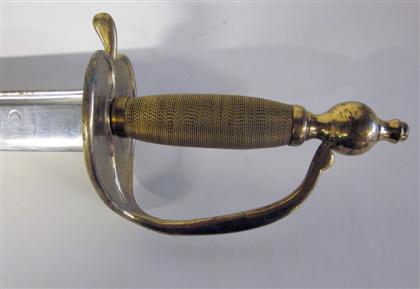 Appraisal: WW I Officer's presentational gilt metal sword th century