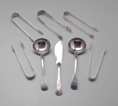 Appraisal: Georgian silver serving pieces most with marks for London to