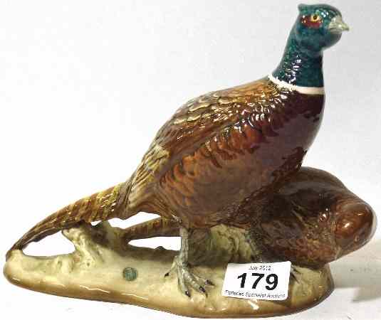 Appraisal: Beswick Pair Pheasants tiny underglaze chip to cocks beak