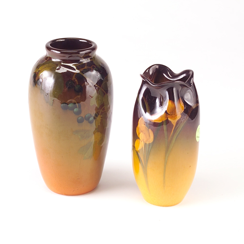 Appraisal: ROOKWOOD Two Standard glaze vases one painted by Hattie Horton