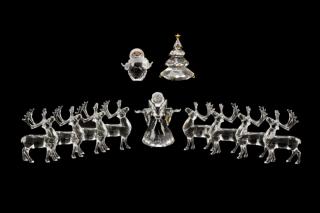 Appraisal: Swarovski Crystal Christmas Table Ornaments Swarovski Austrian founded A group