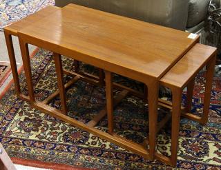 Appraisal: Lot of Danish Mid Century Modern nesting tables Lot of