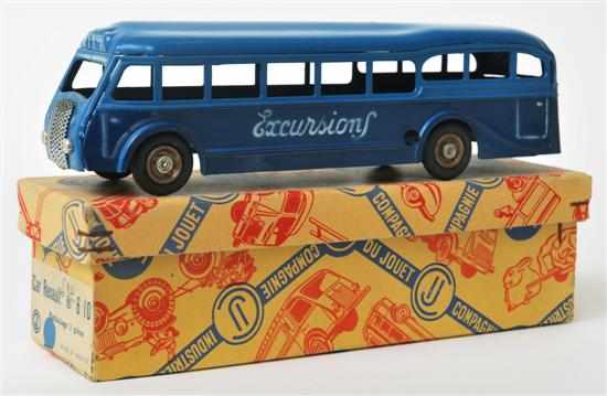 Appraisal: CIJ Renault Coach Excursions tinplate clockwork blue and dark blue