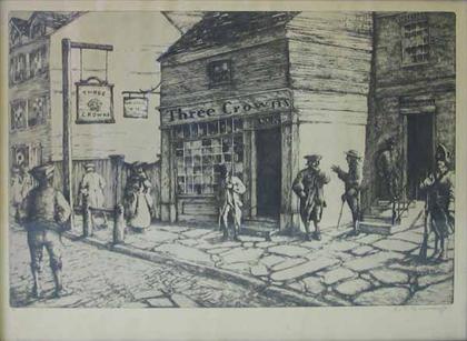 Appraisal: pieces Prints Scowcroft E T Colonial Philadelphia Inns Taverns The