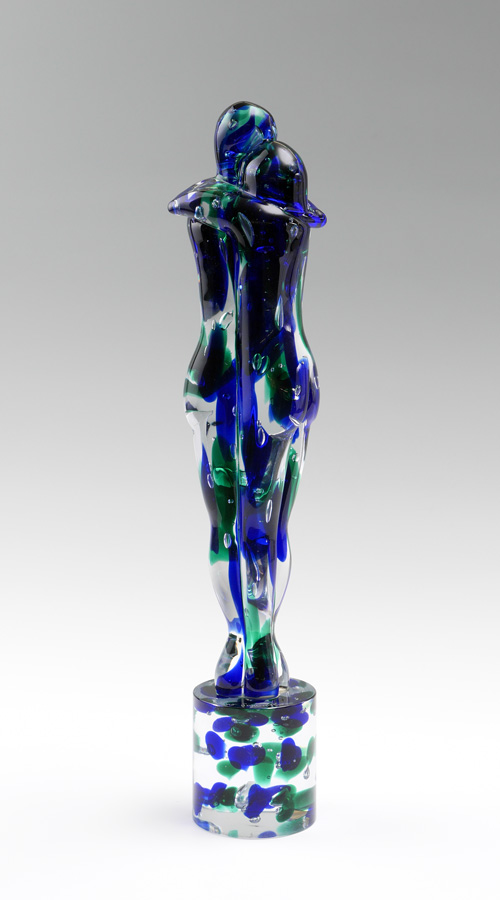 Appraisal: PINO SIGNORETTI GLASS SCULPTURE ''THE EMBRACE'' Figures of people in