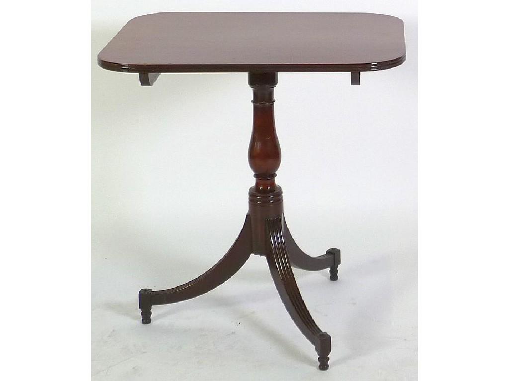 Appraisal: TH CENTURY MAHOGANY TILT TOP OCCASIONAL TABLE IN THE REGENCY