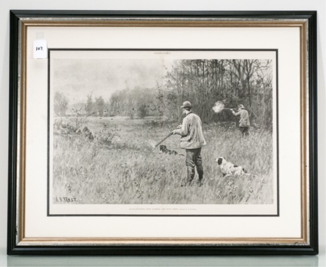 Appraisal: Four Barrels and Four Bird's A B Frost Harper's Weekly