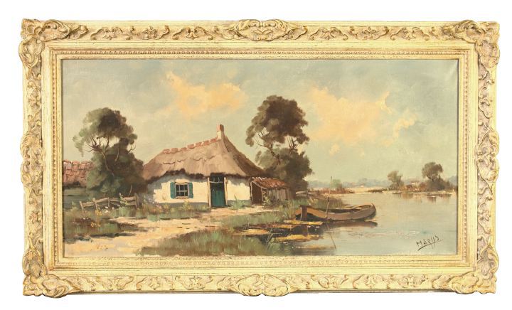 Appraisal: Anton Willem van Marus Dutch - The Fisherman's Cottage Near