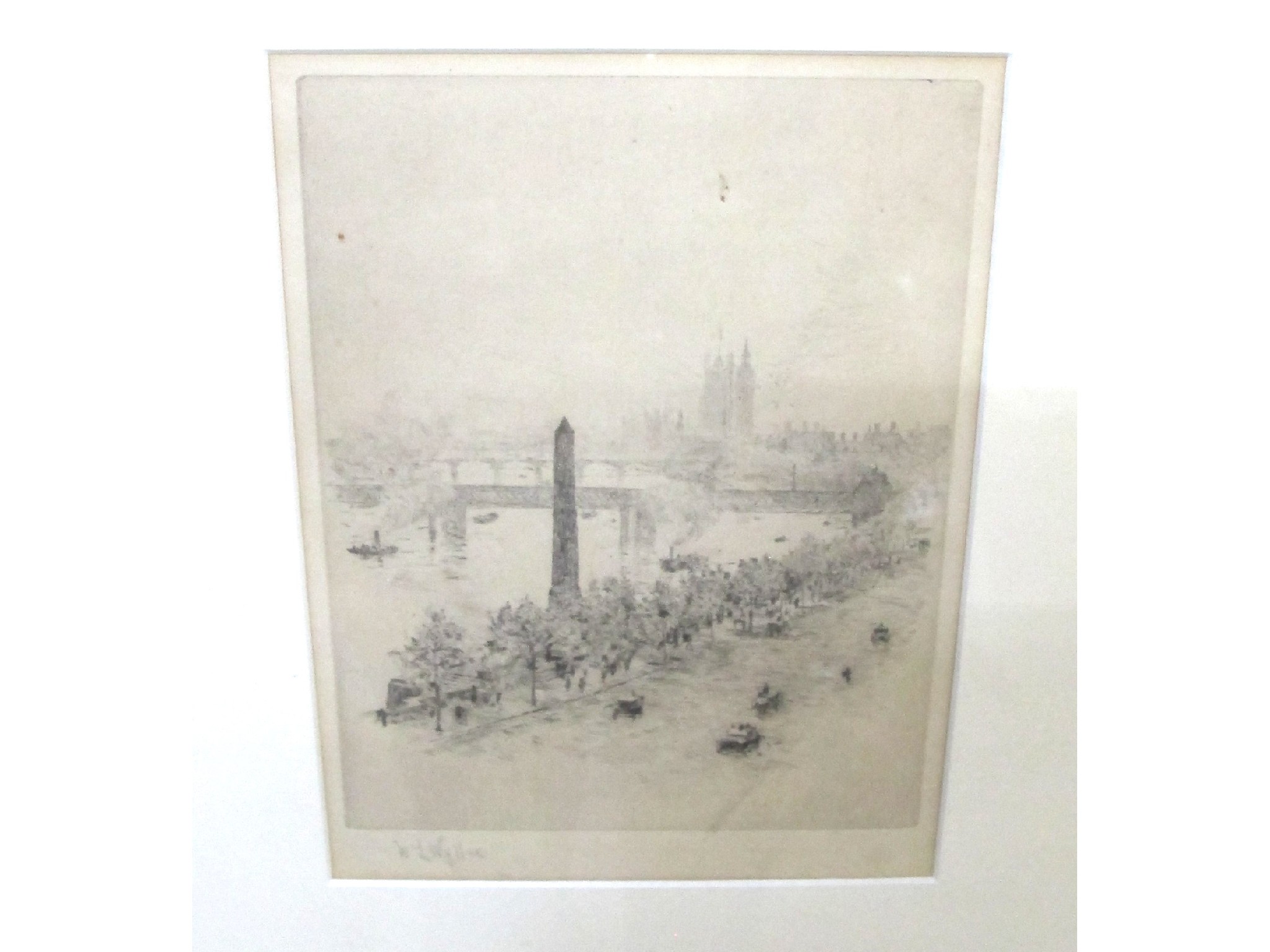 Appraisal: WILLIAM LIONEL WYLLIE 'Looking west from Savoy Hotel' signed etching