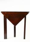 Appraisal: CORNER TABLE - English Chippendale drop leaf kerchief shaped corner