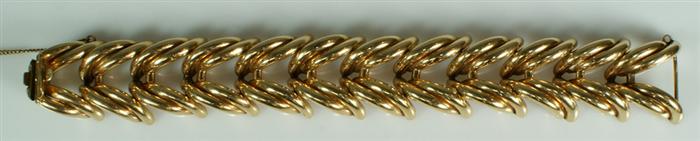 Appraisal: K YG double row link bracelet dwt Estimate -