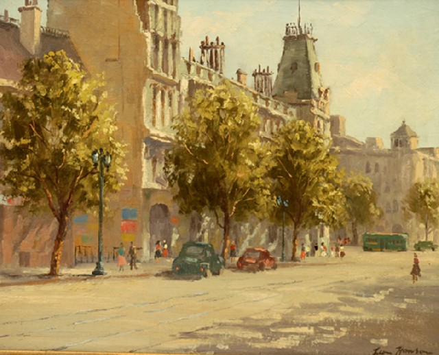 Appraisal: Leon Hanson born Hotel Menzies from Bourke Street oil on