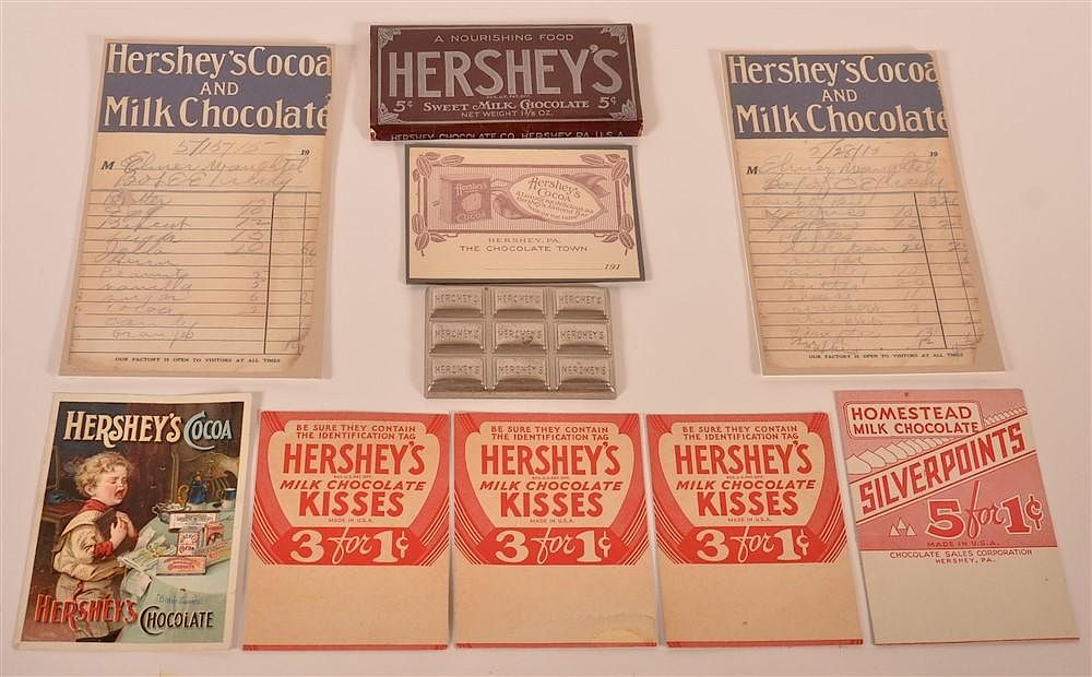 Appraisal: Lot of Early s Hershey Chocolate Advertising Lot of Early