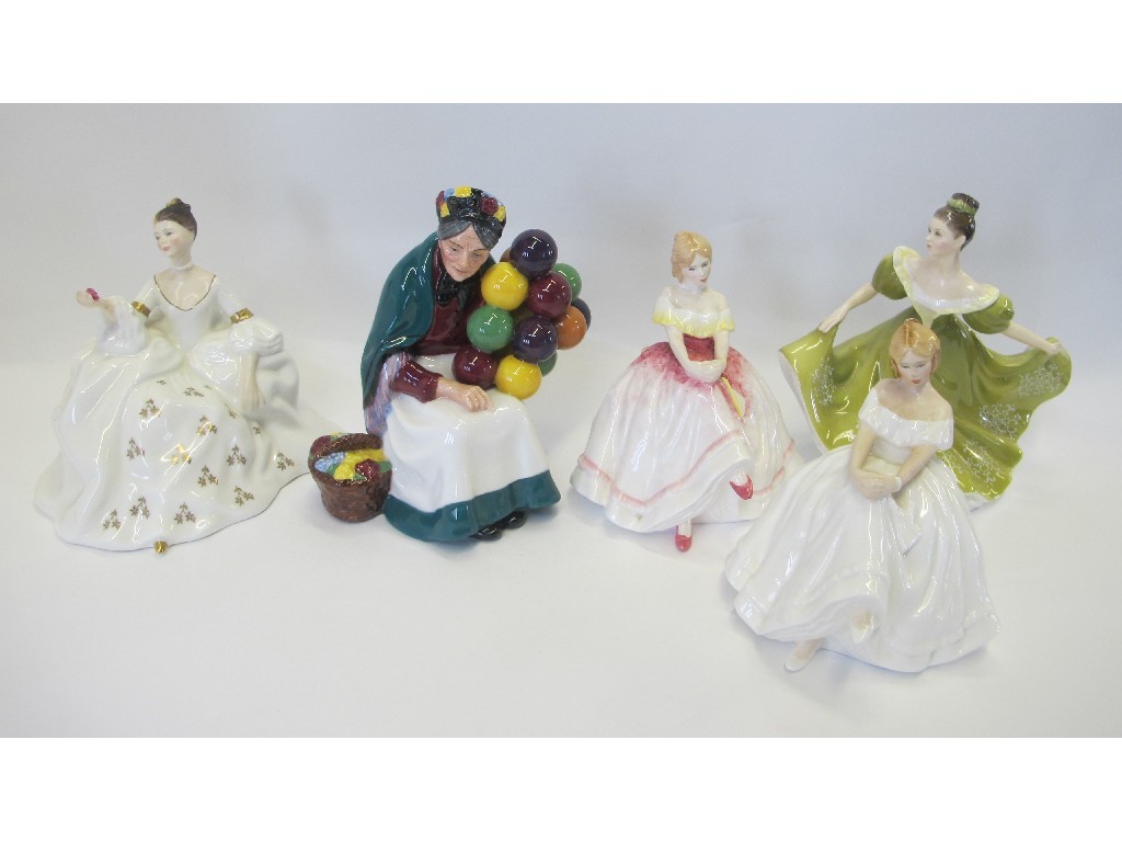 Appraisal: Five Doulton figures including Lynn HN My Love HN The