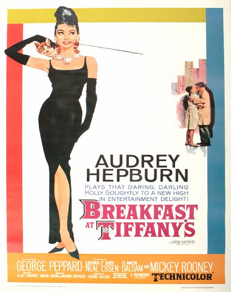 Appraisal: A reproduction film poster from Breakfast at Tiffany's s Duplicating