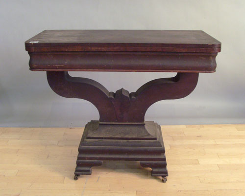 Appraisal: Two Empire work stands together with a card table th