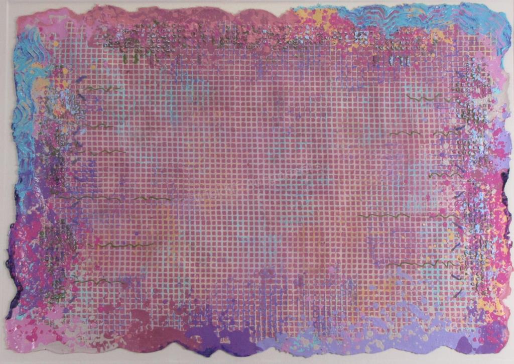 Appraisal: Walter Knabe IN active x Mixed Media unsigned Grid Construct