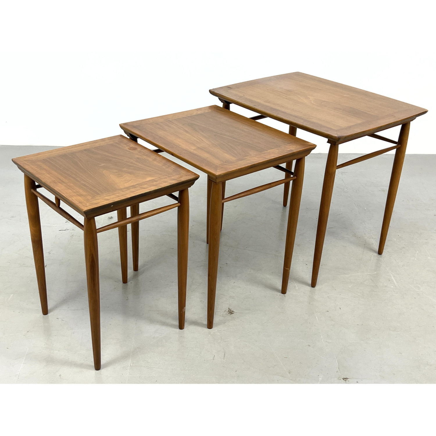 Appraisal: Heritage Henredon nesting tables American Modern Dimensions H inches W