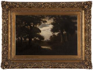 Appraisal: Hendrik Evert Michielsen River through a forest landscape signed and