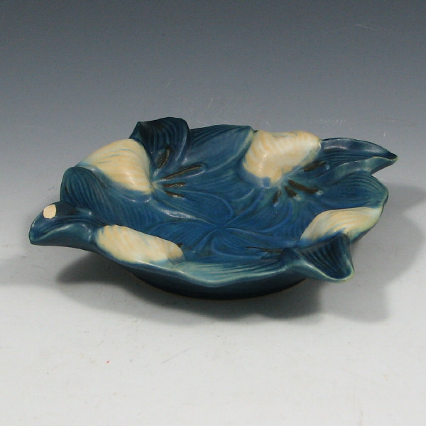 Appraisal: Roseville Zephyr Lily Ashtray Roseville Zephyr Lily blue ashtray Unmarked