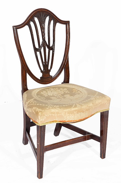 Appraisal: A set of four George III dining chairseach with a