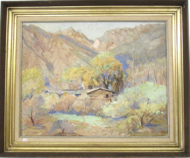 Appraisal: JOSEPH M STAHLEY OIL ON CANVAS California - Titled Cabin