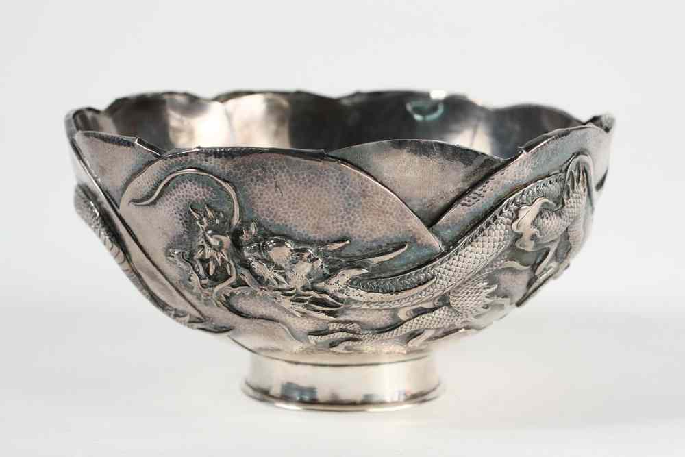 Appraisal: JAPANESE SILVER BOWL - Lovely Silver Bowl with secondary loose