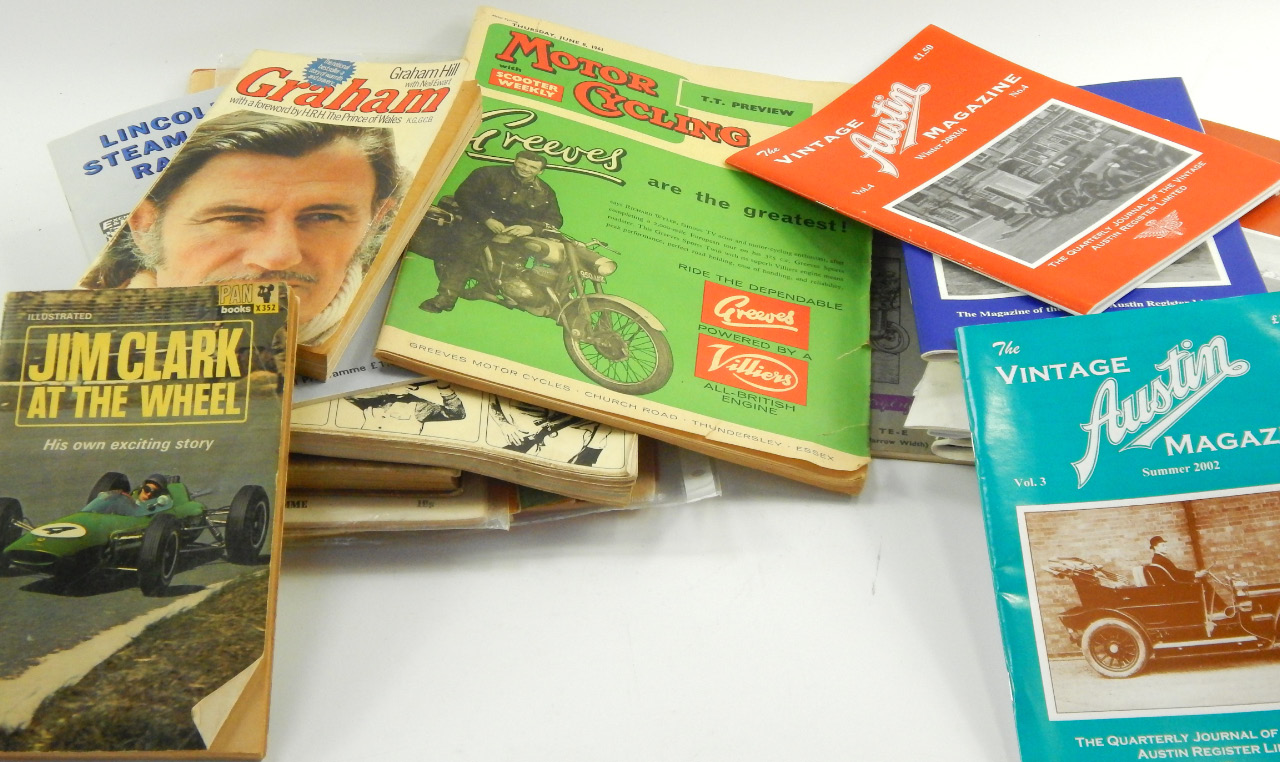 Appraisal: Automotive ephemera A mixed lot including vintage Austin Magazines TT