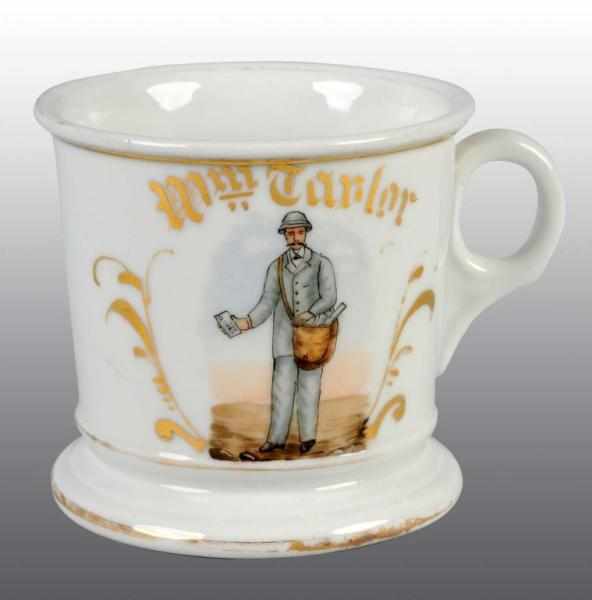 Appraisal: Letter Carrier Occupational Shaving Mug Description Unique image Nice detail