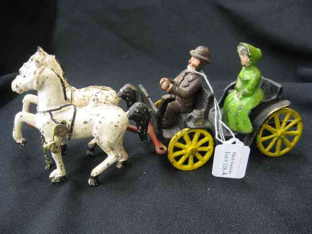 Appraisal: Cast Iron Toy Horse Drawn Carriage ''