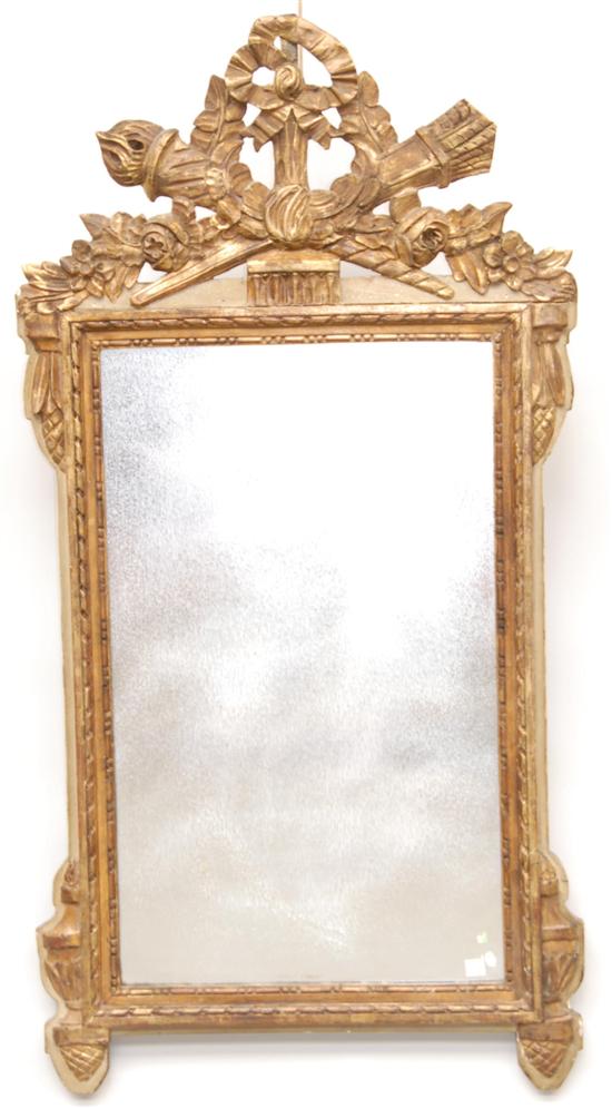 Appraisal: FINE TH C CARVED AND GILT MIRROR Neo-classical style h